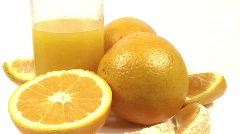 Freshly squeezed orange juice Stock Footage 53749571