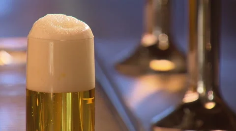 Freshly tapped beer Stock Footage 57231813