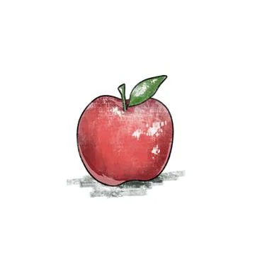 Freshness apple drawing Stock Illustration