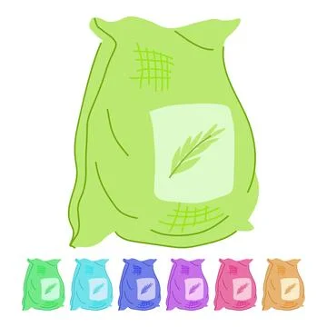 Freshness cereal bag vector cartoon graphic Illustration