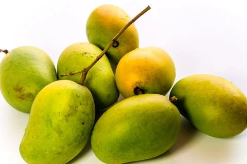 Freshness mango on white background Fotos Stock