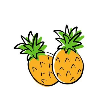 Freshness pineapple fruit  Stock-Illustration