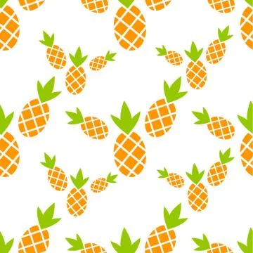 Freshness seamless pattern pineapple fruit design vector Stock Illustration