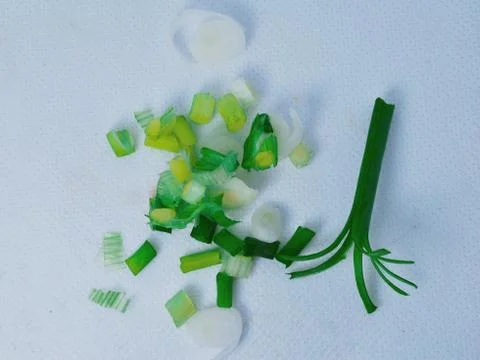 FreshScallion on a white background Stock Photos