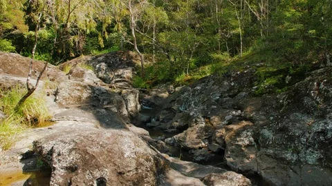 Freshwater Stream Running Through Rocks Stock Footage 152681702