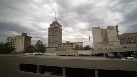 Fresno, Calif. Skyline with clouds rolling in 库存影片 83176600