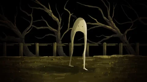Fresno nightcrawler running through the dark forest Stock Footage 320644510