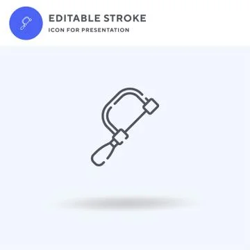 Fretsaw icon vector, filled flat sign, solid pictogram isolated on white, log Illustrazione stock