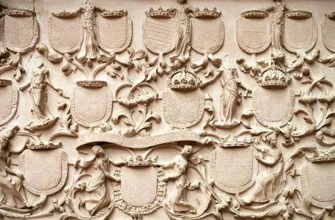 Fretwork element of historical monuments Foto stock