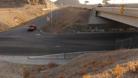 Freway overpass under bridge Video stock 98930344