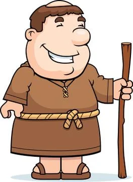 Friar Smiling Stock Illustration