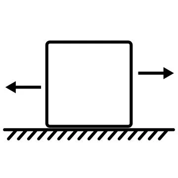 Friction force icon. friction outline sign. friction symbol. Stock Illustration