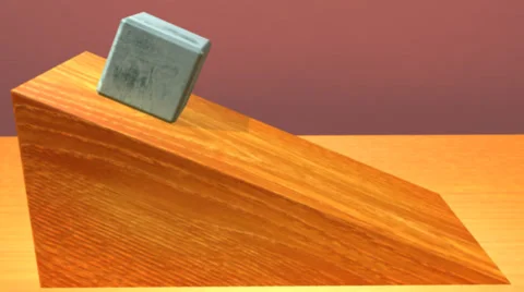 Friction on an inclined plane Stock Footage 47008077