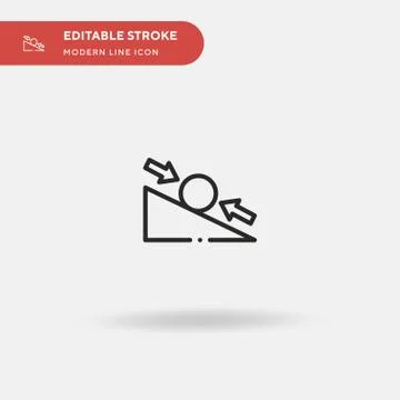 Friction Simple vector icon. Illustration symbol design template for web mobi Stock Illustration