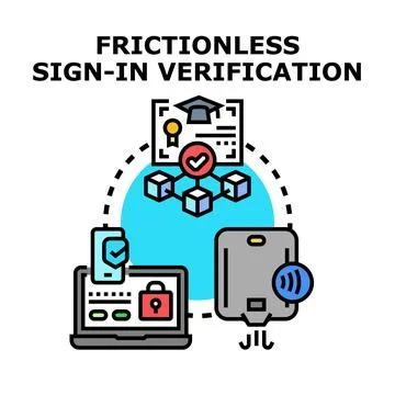 Frictionless sign in verification for secure user access Stock Illustration