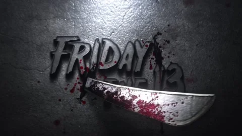 Friday The 13 Horror Title or Logo Stock After Effects