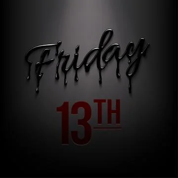 Friday 13 square vector flyer or brochure template Stock Illustration