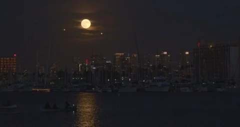 Friday the 13th Full Moon, San Diego Stock Footage 115962535