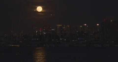 Friday the 13th Full Moon, San Diego Stock Footage 115962708