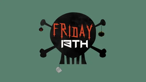 Friday 13th: Macabre Skull &amp; Bones Envelope the Haunting Background 動画素材 247050837