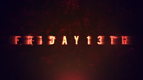 Friday 13Th With Red Fire In Hell Stock Footage 248066082