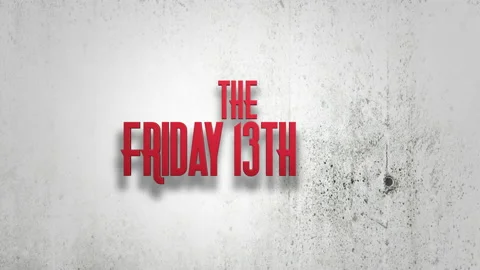 Friday 13th on white grunge wall Video stock 221654615
