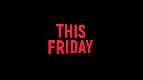 This friday 3D text looped animation word on super discount offer Stock Footage 313665216