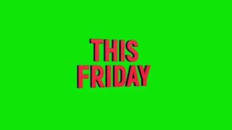 This friday 3D text looped animation word on super discount offer Stock Footage 313665223