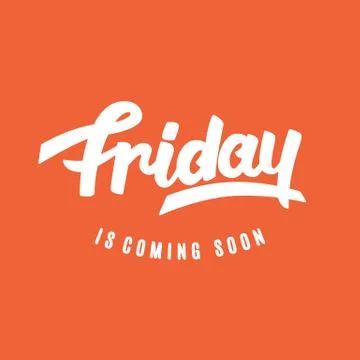 Friday is coming soon Illustrazione stock