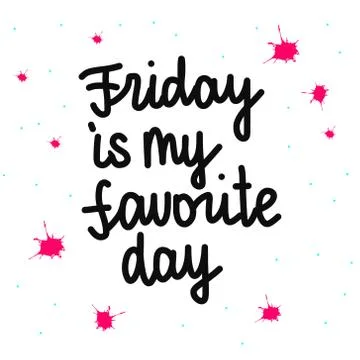 Friday handdrawn lettering Stock Photos