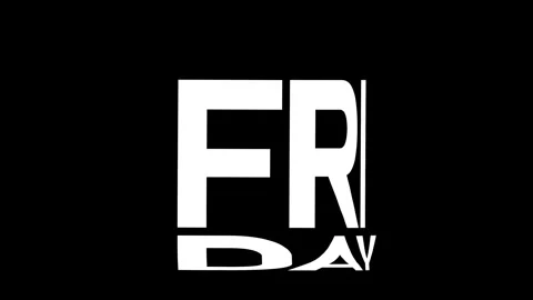 Friday Kinetic Warp Text Animation Stock Footage 314998635