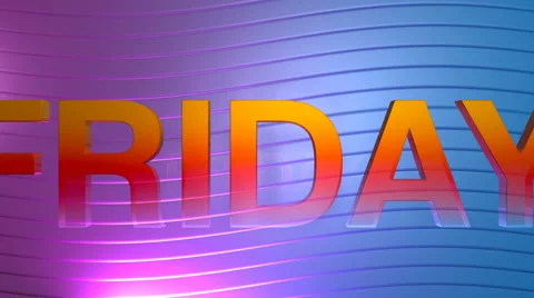 Friday motion graphic title Stock-Footage 67475957