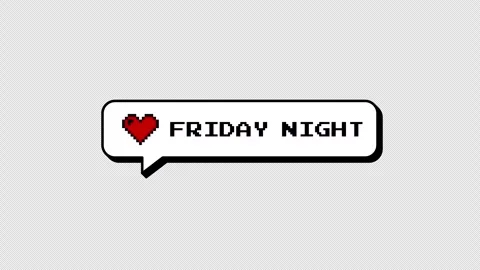 Friday Night comment balloon. 8-bits pixel art. Alpha ProRes 4444. Stock Footage 316774035