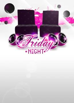 Friday night disco background Stock Illustration