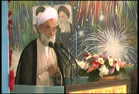 Friday Prayers Tehran: The Mullah Speaks Stock Footage 492287