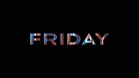 Friday Text Animation With Variable Effects Stock Footage 197554245