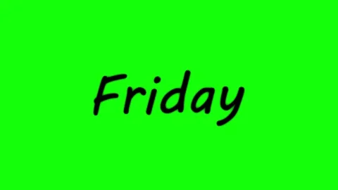 Friday Typography Animation Chroma Key Stockbeeldmateriaal 315821593