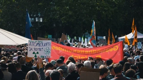 Fridays for Future Climate Change Protest Sign Stock Footage 118665236