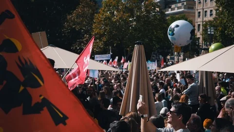 Fridays for Future Climate Change Protest Sign Stock Footage 118665409