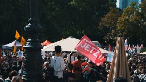 Fridays for Future Climate Change Protest Sign Stock Footage 118666000