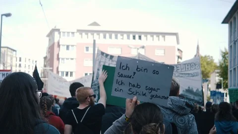 Fridays for Future Climate Change Protest Sign Stock Footage 118666173