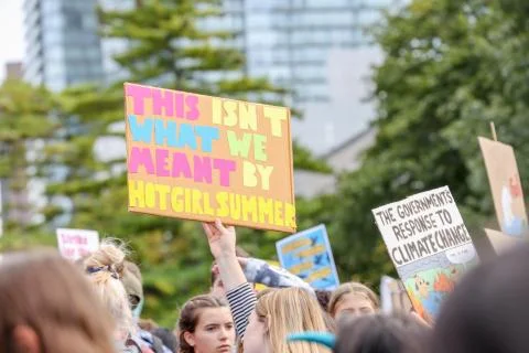 'Fridays for Future'  Climate Change Protest in Toronto, Canada. Stock-Fotos