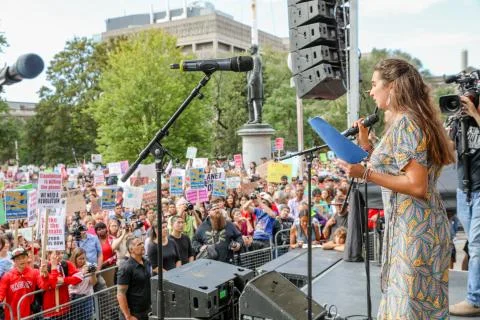 'Fridays for Future' Climate Change Protest in Toronto, Canada. Stock Photos