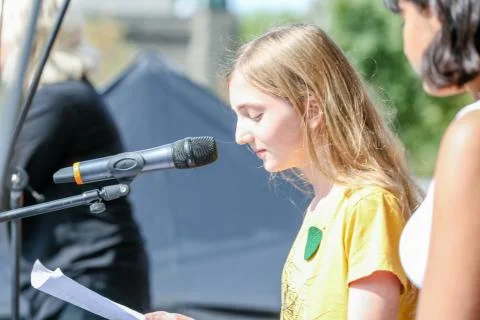 'Fridays for Future'  Climate Change Protest in Toronto, Canada. Stock Photos