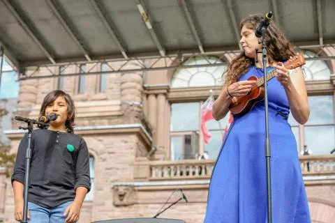 'Fridays for Future' Climate Change Protest in Toronto, Canada. Stock Photos