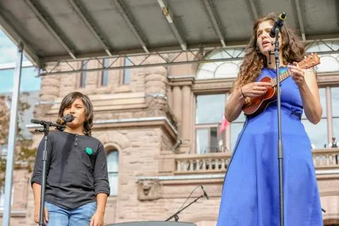 'Fridays for Future' Climate Change Protest in Toronto, Canada. Stock Photos