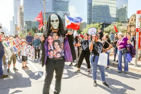 'Fridays for Future' Climate Change Protest in Toronto, Canada. Stock Photos