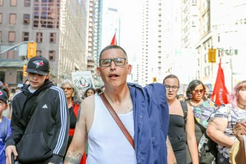 'Fridays for Future' climate change protest in Toronto, Canada. Stock Photos