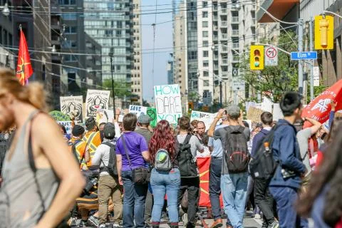 'Fridays for Future' climate change protest in Toronto, Canada. Stock-Fotos