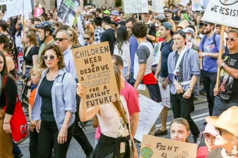 'Fridays for Future' climate change protest in Toronto, Canada. Stock-Fotos